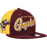 Casquette Snapback 9FIFTY Outright Minnesota Golden Gophers New Era marron pour homme