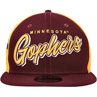Casquette Snapback 9FIFTY Outright Minnesota Golden Gophers New Era marron pour homme
