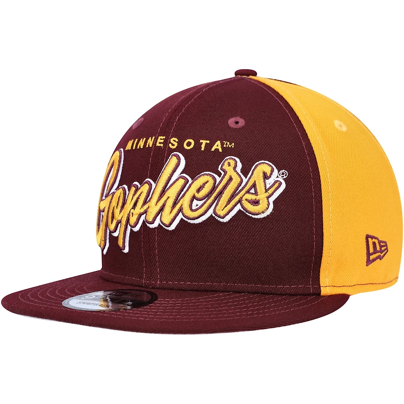 Casquette Snapback 9FIFTY Outright Minnesota Golden Gophers New Era marron pour homme