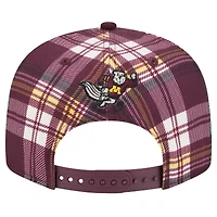 Casquette à visière à carreaux 9FIFTY Snapback pour homme des Golden Gophers du Minnesota de New Era