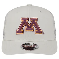 Men's New Era Stone Minnesota Golden Gophers Canvas 9SEVENTY Stretch-Snap Adjustable Hat