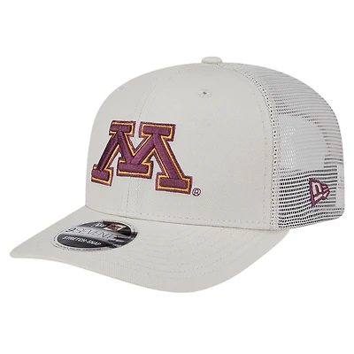 Men's New Era Stone Minnesota Golden Gophers Canvas 9SEVENTY Stretch-Snap Adjustable Hat