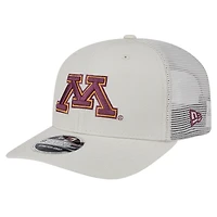 Men's New Era Stone Minnesota Golden Gophers Canvas 9SEVENTY Stretch-Snap Adjustable Hat