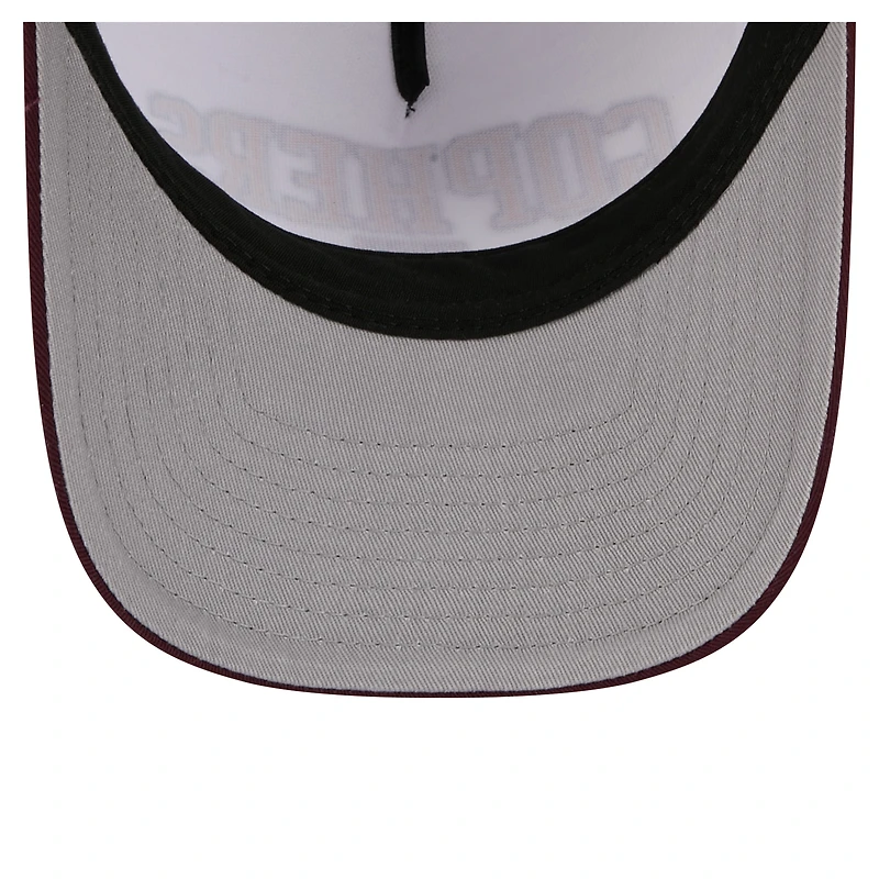 Casquette ajustable 9FORTY A-Frame M-Crown pour homme, blanche/marron, avec logo Arch des Golden Gophers du Minnesota, New Era