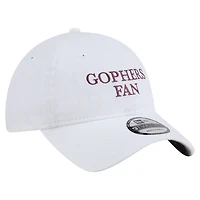 Men's New Era White Minnesota Golden Gophers Fan 9TWENTY Adjustable Hat