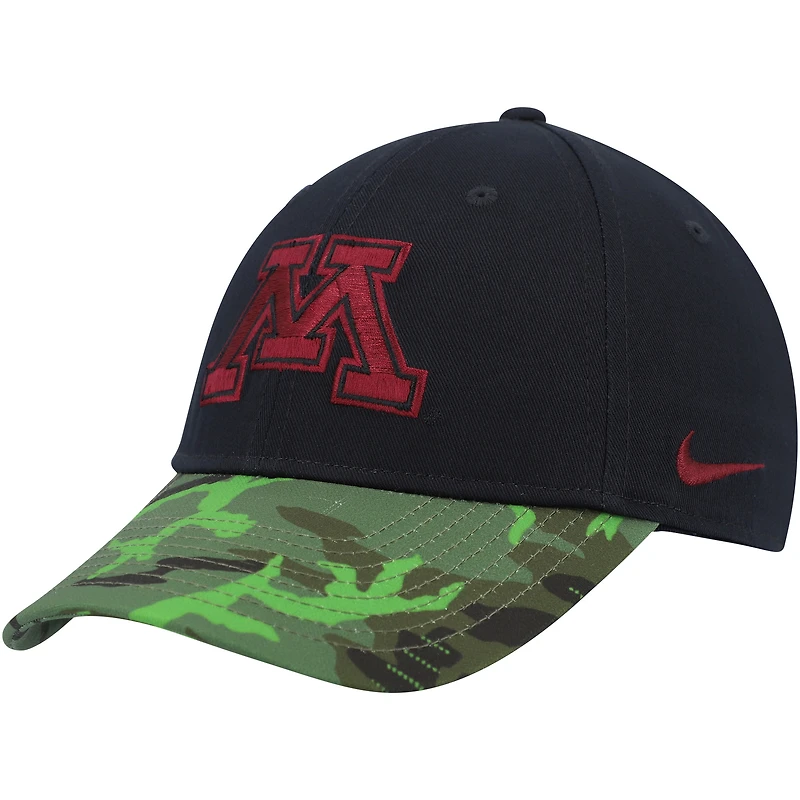 Men's Nike Black/Camo Minnesota Golden Gophers Veterans Day 2Tone Legacy91 Adjustable Hat