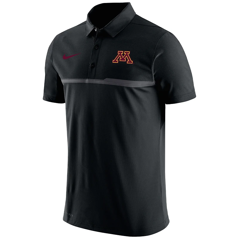 Polo de performance Nike pour hommes, Minnesota Golden Gophers Coaches, noir