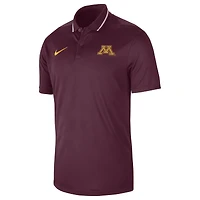 Polo de performance Nike Maroon Minnesota Golden Gophers 2023 Sideline Coaches pour homme