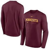 Men's Nike Maroon Minnesota Golden Gophers 2025 Courtside Basketball Shootaround Dri-FIT Long Sleeve T-Shirt