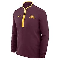 Men's Nike Maroon Minnesota Golden Gophers Coaches Courtside Basketball Victory Performance Quarter-Zip Top