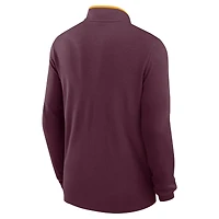 Men's Nike Maroon Minnesota Golden Gophers Coaches Courtside Basketball Victory Performance Quarter-Zip Top