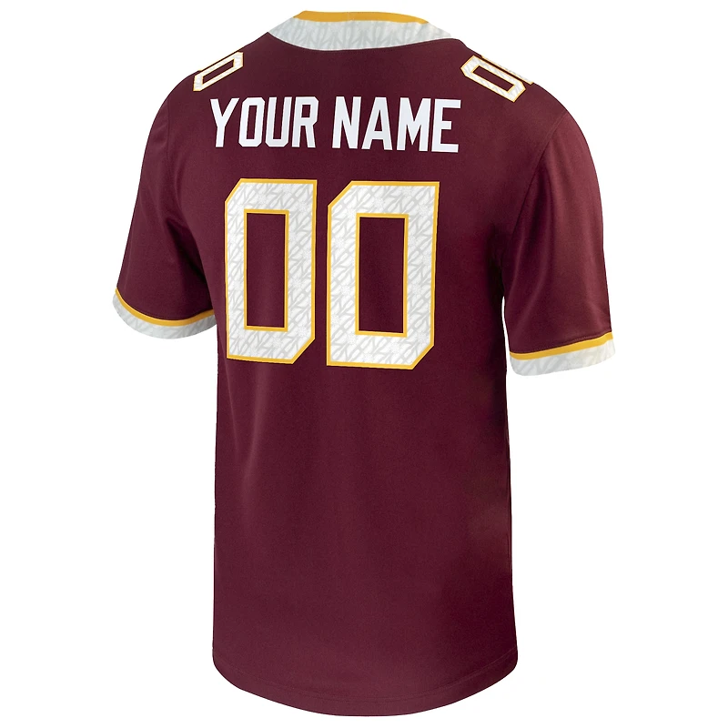 Maillot de football personnalisé Nike pour homme, couleur marron, Minnesota Golden Gophers
