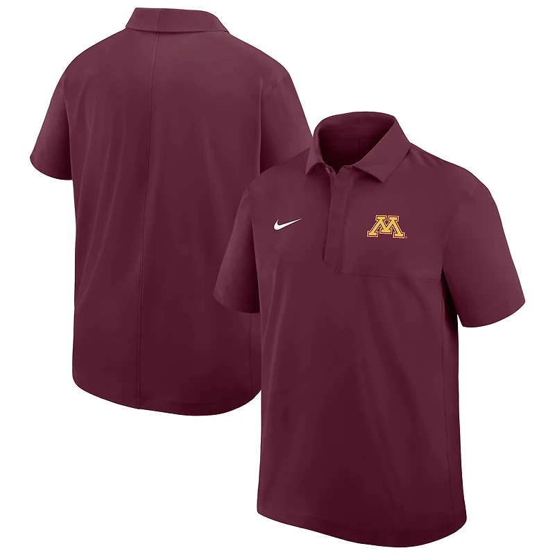 Polo tissé Nike marron pour homme des Golden Gophers du Minnesota