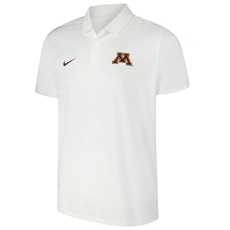 Polo Nike pour homme blanc Minnesota Golden Gophers 2024 Early Season Coaches Sideline