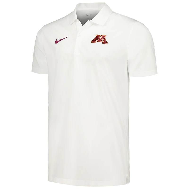 Polo Nike pour homme blanc Minnesota Golden Gophers Sideline