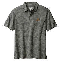 Men's Tommy Bahama Gray Minnesota Golden Gophers Palm Fresco Hibiscus IslandZone® Polo