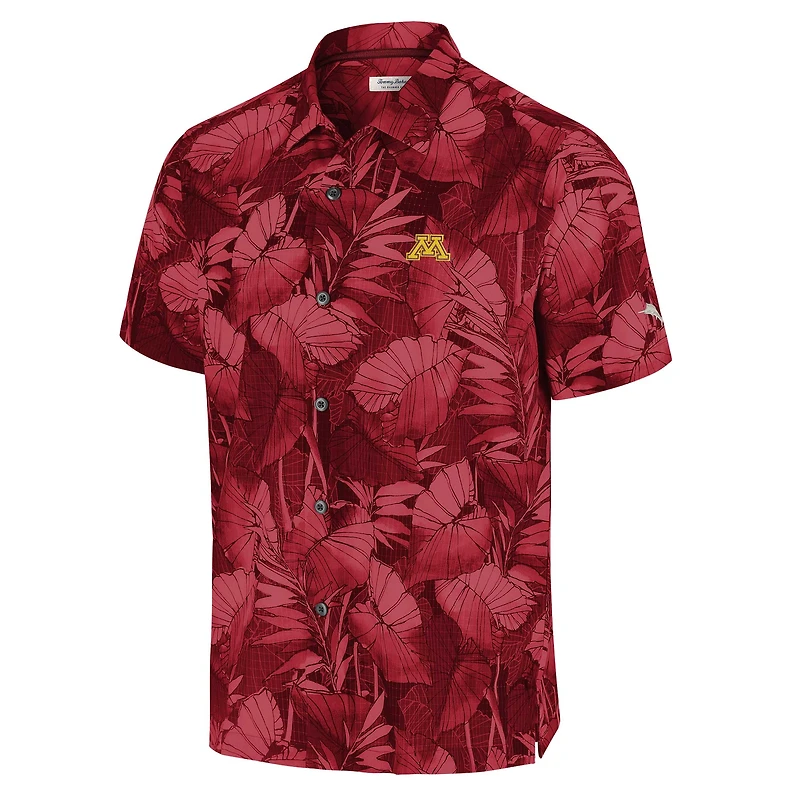 Men's Tommy Bahama Maroon Minnesota Golden Gophers Coast Nuevo Fronds Button-Up Shirt