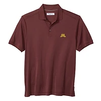 Men's Tommy Bahama Maroon Minnesota Golden Gophers IslandZone Bay Stripe Polo