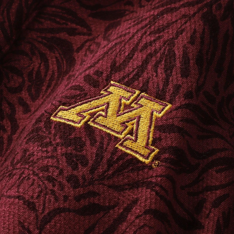 Men's Tommy Bahama  Maroon Minnesota Golden Gophers IslandZone Wild Hibiscus Tri-Blend Polo