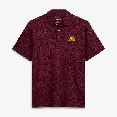 Men's Tommy Bahama  Maroon Minnesota Golden Gophers IslandZone Wild Hibiscus Tri-Blend Polo