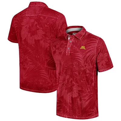 Men's Tommy Bahama Maroon Minnesota Golden Gophers Sport Santiago Paradise Polo