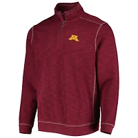 Men's Tommy Bahama Maroon Minnesota Golden Gophers Sport Tobago Bay Tri-Blend Mock Neck Half-Zip Jacket