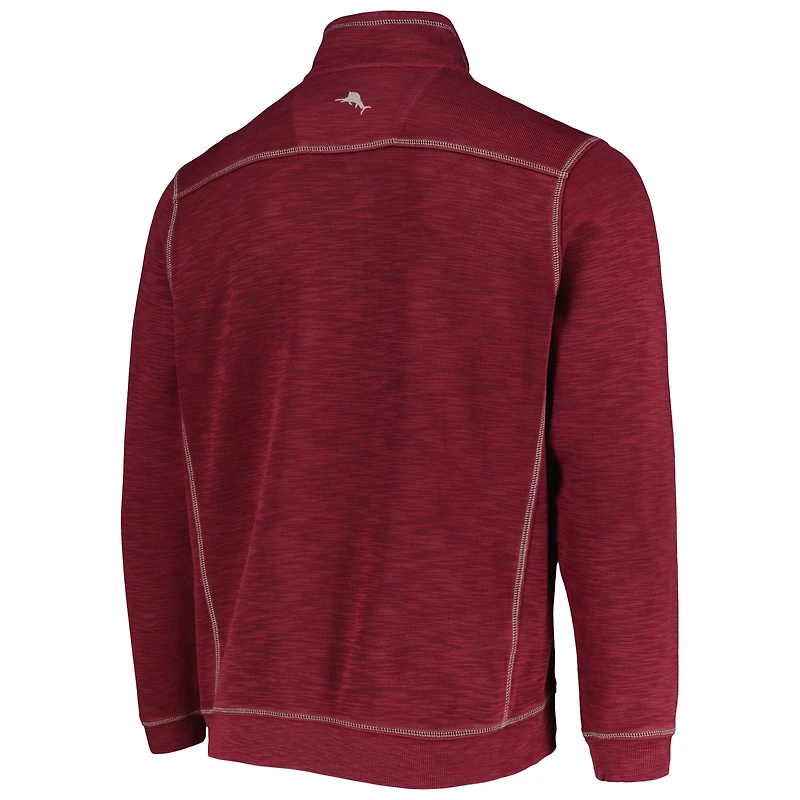 Men's Tommy Bahama Maroon Minnesota Golden Gophers Sport Tobago Bay Tri-Blend Mock Neck Half-Zip Jacket
