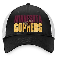 Men's Top of the World Black/White Minnesota Golden Gophers Stockpile Trucker Snapback Hat