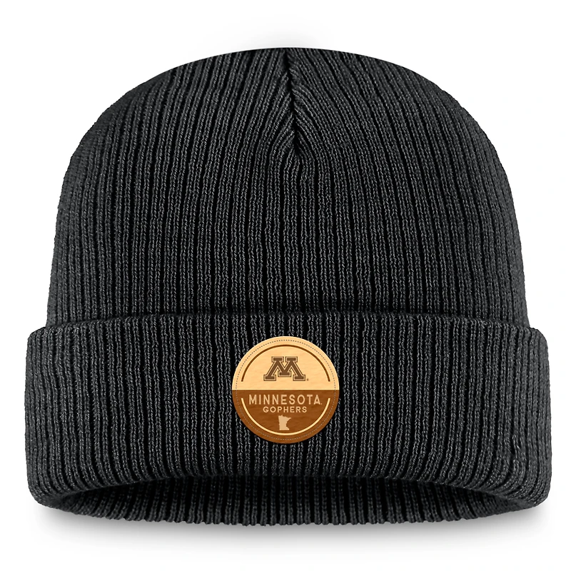Men's Top of the World Black Minnesota Golden Gophers Uroot4 Patch Cuffed Knit Hat