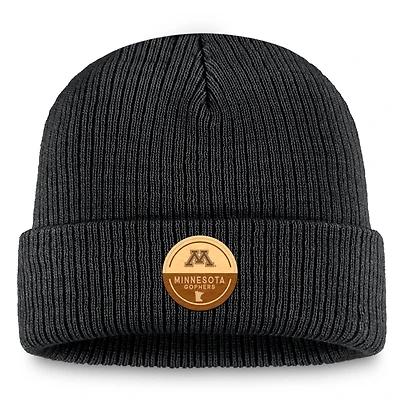 Men's Top of the World Black Minnesota Golden Gophers Uroot4 Patch Cuffed Knit Hat
