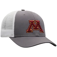 Men's Top of the World Gray/White Minnesota Golden Gophers Victory Baseline Trucker Adjustable Hat