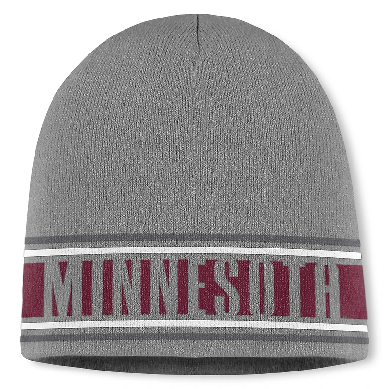 Bonnet tricoté Jace pour homme Top of the World, gris, Minnesota Golden Gophers