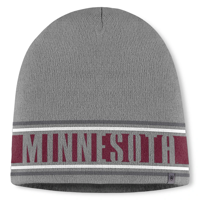 Bonnet tricoté Jace pour homme Top of the World, gris, Minnesota Golden Gophers