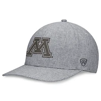 Men's Top of the World Gray Minnesota Golden Gophers Grit Flex Hat