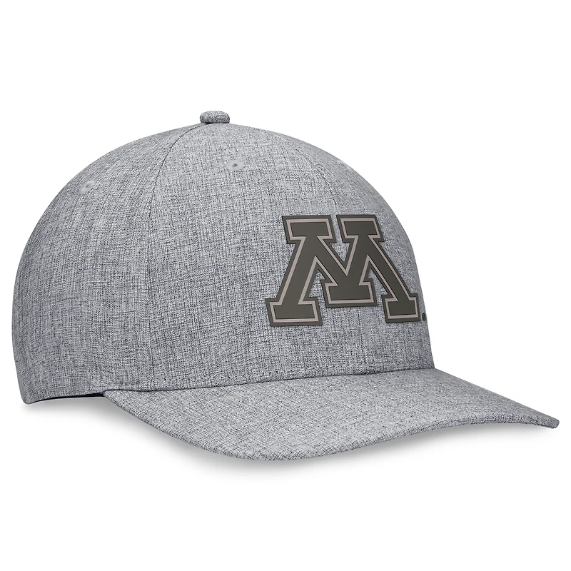 Men's Top of the World Gray Minnesota Golden Gophers Grit Flex Hat