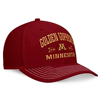 Casquette réglable pour hommes Top of the World marron Minnesota Golden Gophers Carson Trucker