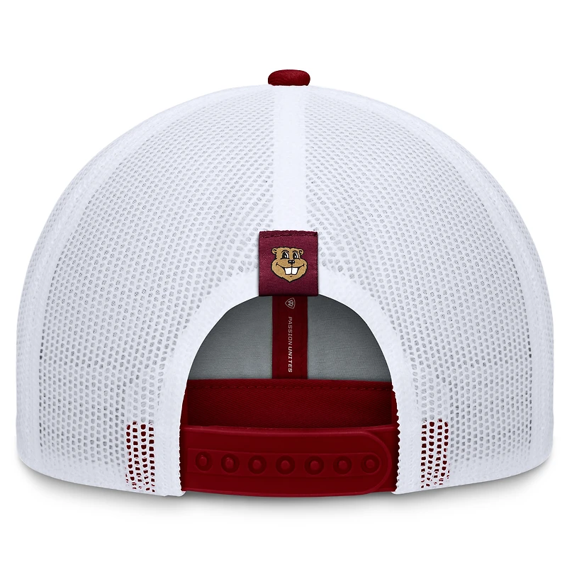 Casquette réglable pour hommes Top of the World marron Minnesota Golden Gophers Carson Trucker