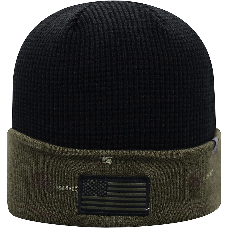 Top of the World Olive/Noir Minnesota Golden Gophers OHT Military Appreciation Skully Cuffed Knit Hat pour hommes