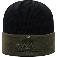 Top of the World Olive/Noir Minnesota Golden Gophers OHT Military Appreciation Skully Cuffed Knit Hat pour hommes