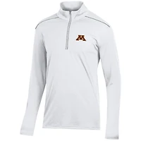 Men's White Minnesota Golden Gophers Classic Jacquard Quarter-Zip Pullover Top
