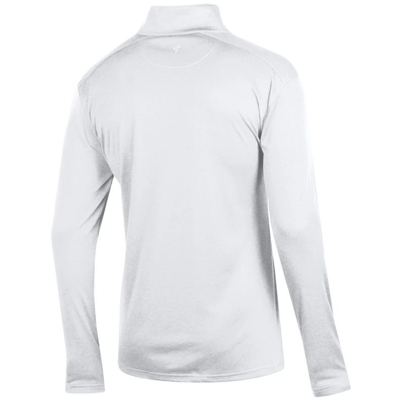 Pull-over à col zippé 1/4 en jacquard classique blanc Minnesota Golden Gophers pour homme