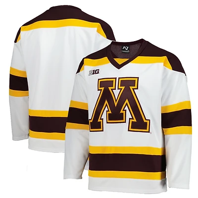 Men's  White Minnesota Golden Gophers Replica Hockey Jersey