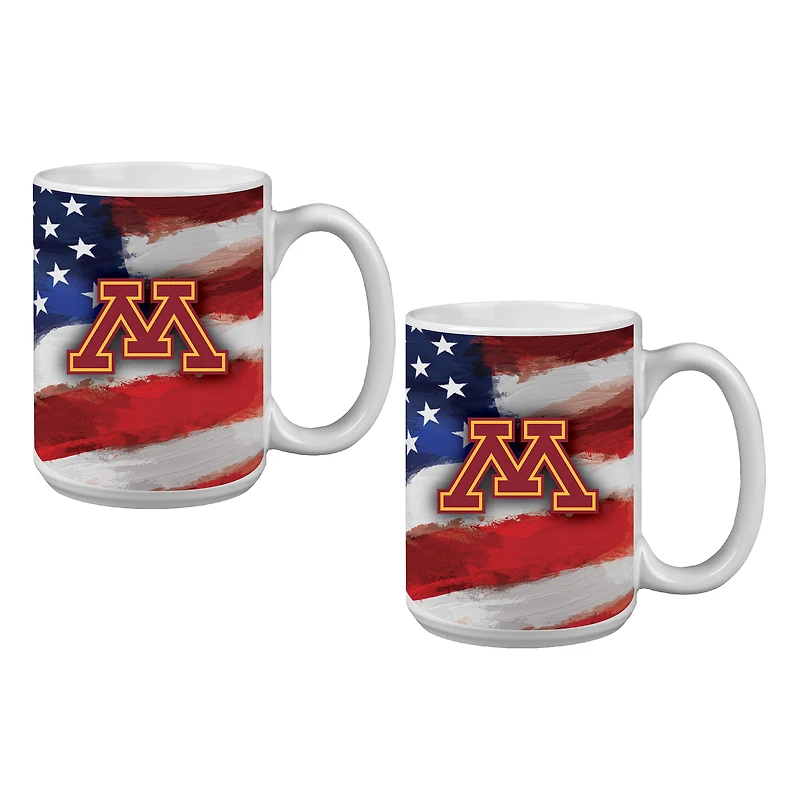 Minnesota Golden Gophers  Two-Pack 15oz. Americana Mug Set