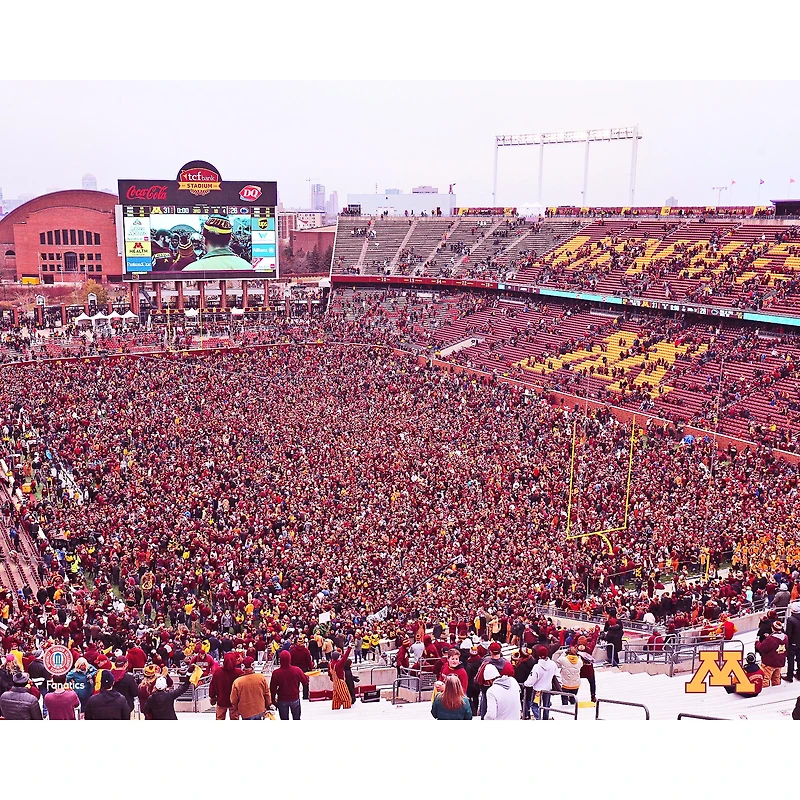 Minnesota Golden Gophers Unsigned 2019 Win Over Penn State Rushed Field Photograph