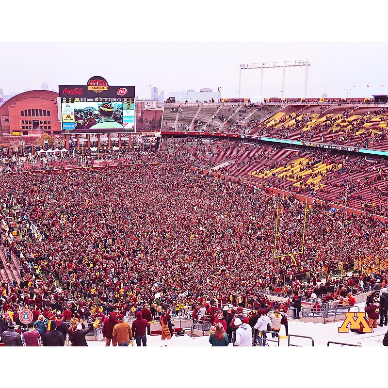 Minnesota Golden Gophers Unsigned 2019 Win Over Penn State Rushed Field Photograph