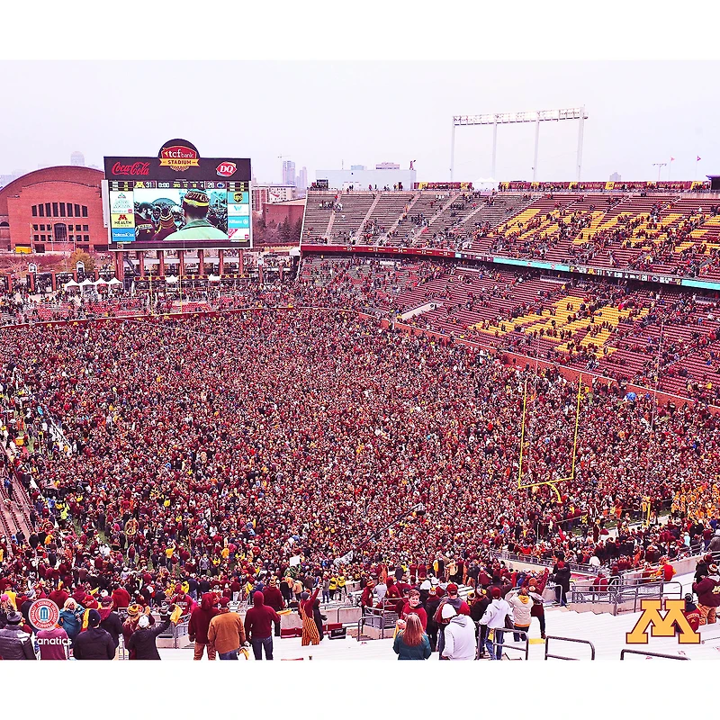Minnesota Golden Gophers Unsigned 2019 Win Over Penn State Rushed Field Photograph