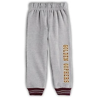 Ensemble sweat à capuche et pantalon de survêtement Colosseum marron/gris chiné Minnesota Golden Gophers Poppies pour tout-petits