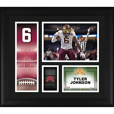 Collage de joueurs encadré de 15" x 17" des Golden Gophers du Minnesota de Tyler Johnson