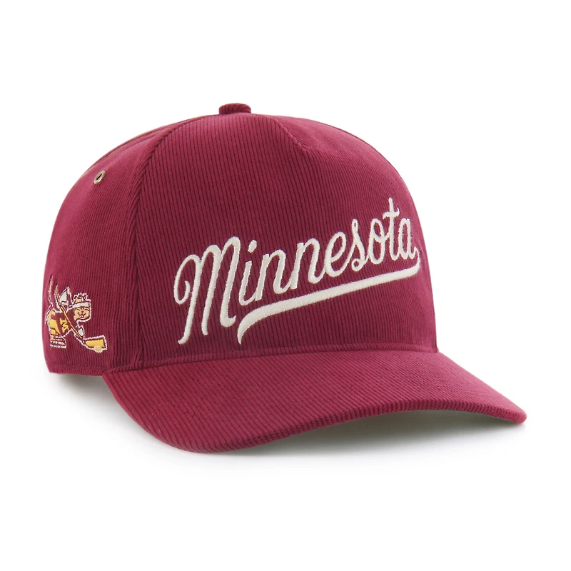 Casquette ajustable unisexe en velours côtelé Golden Age des Golden Gophers du Minnesota, modèle '47, marron