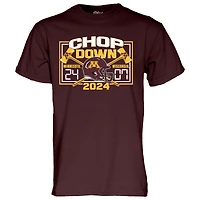 T-shirt unisexe bleu 84 marron Minnesota Golden Gophers contre Wisconsin Badgers 2024 Paul Bunyan's Axe Score
